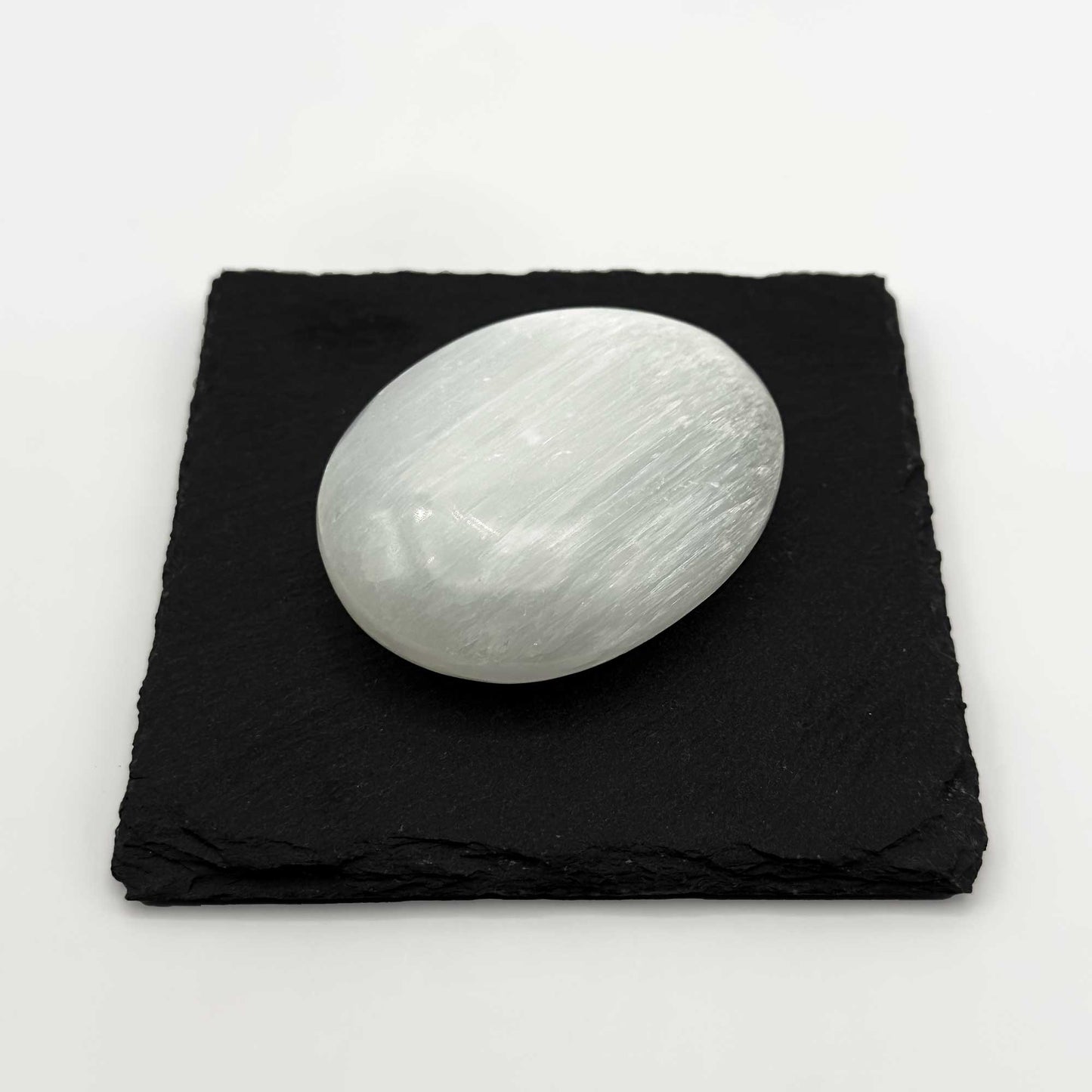 Selenite Palm Stone