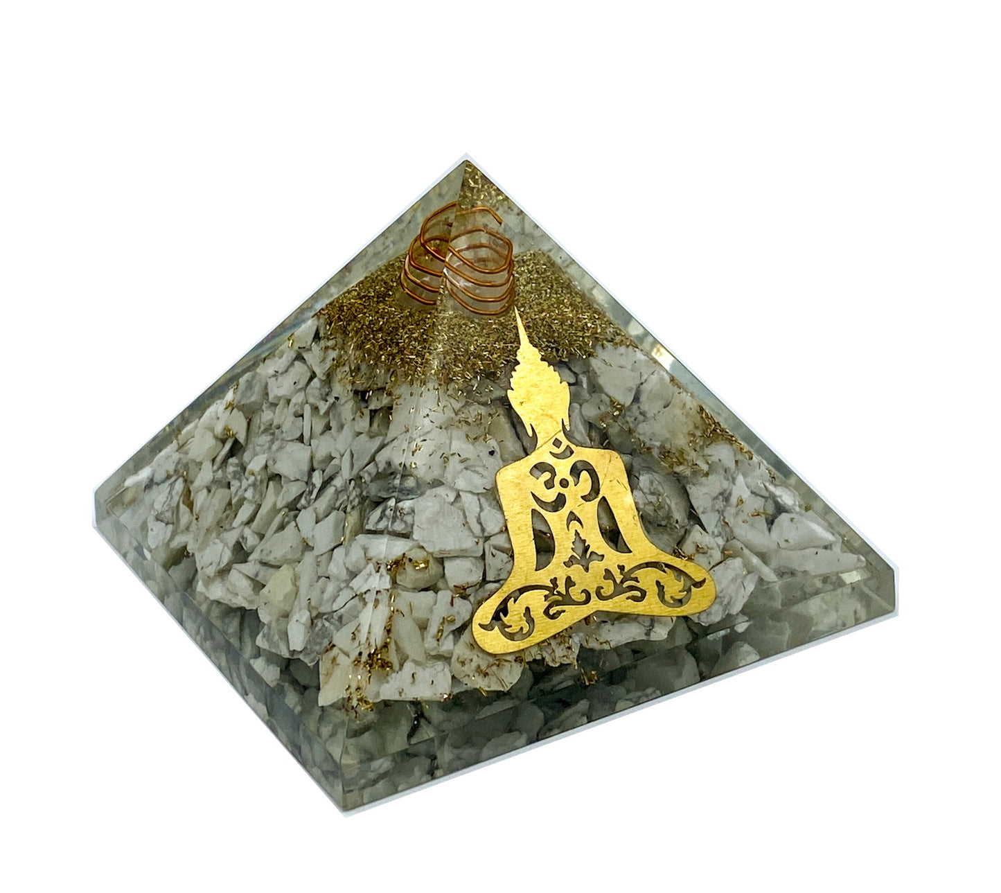 White Howlite Orgone Pyramid