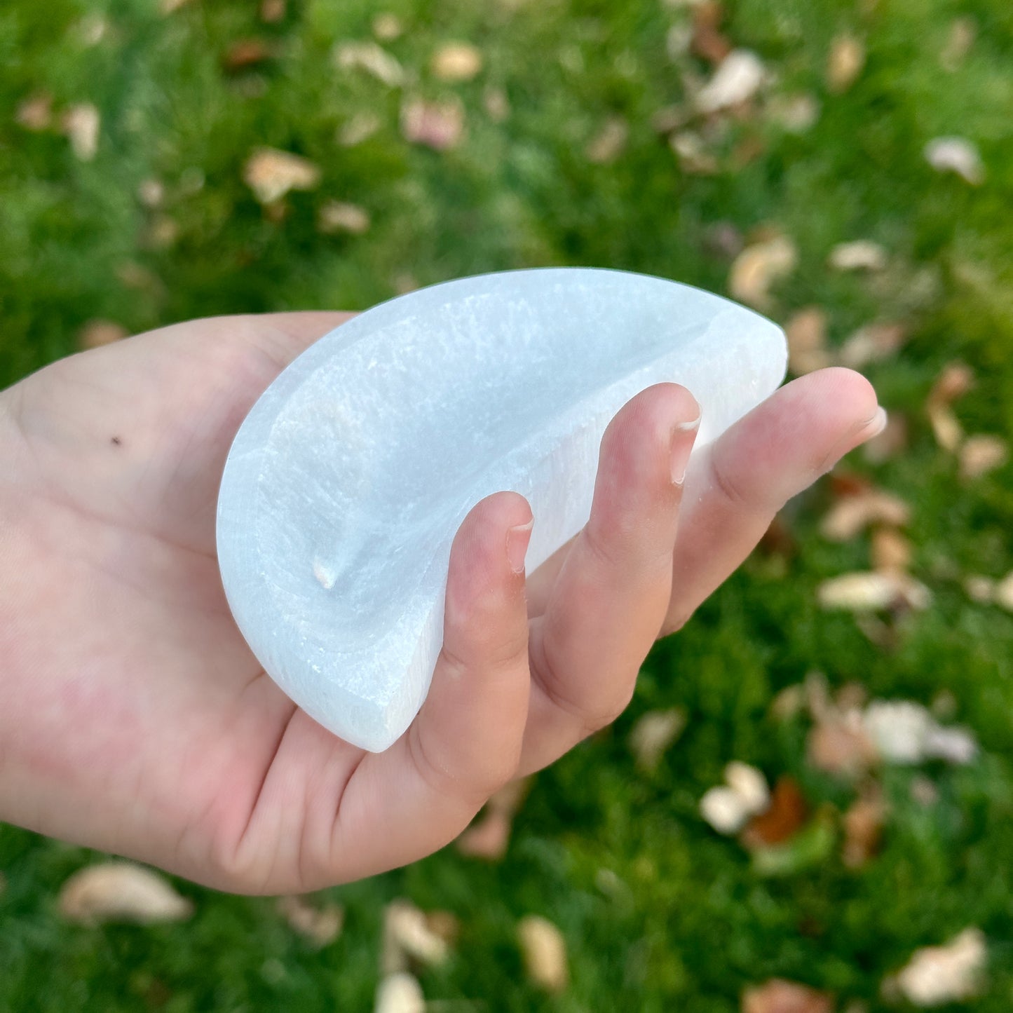 Selenite Moon Bowl