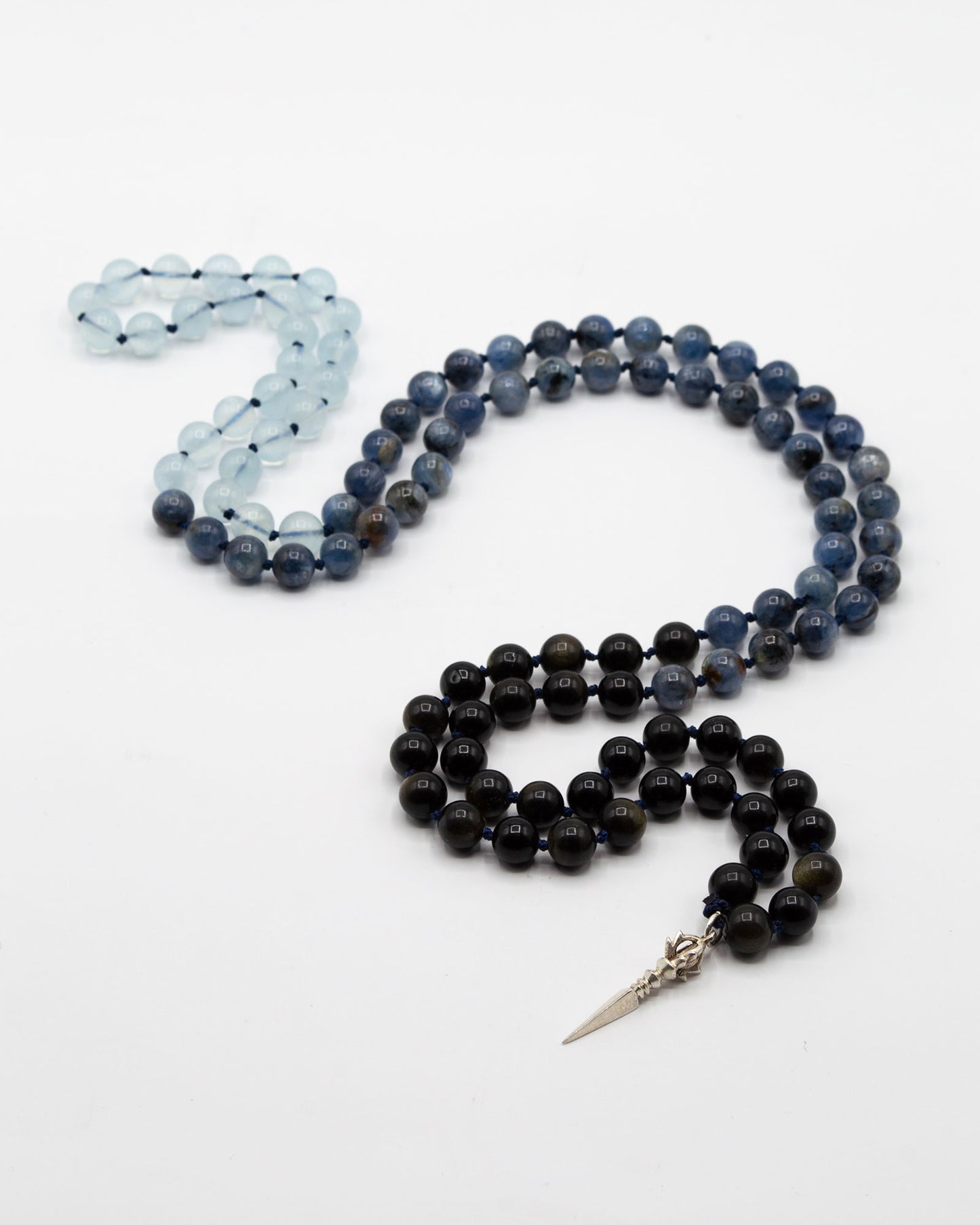 Kyanite x Obsidian with Phurba
