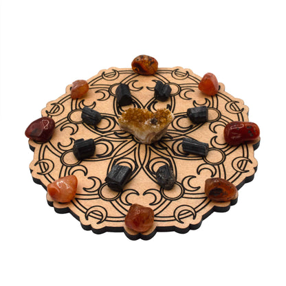 Moon Crystal Grid Boards 6"