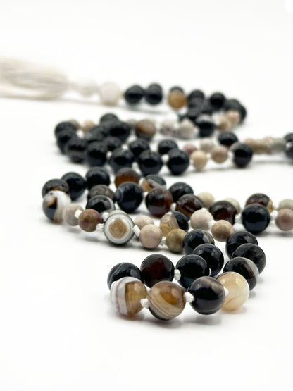 Botswana Agate Mala