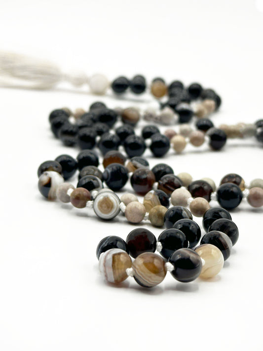 Botswana Agate Mala