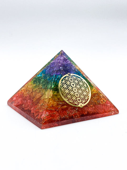 Chakra Orgone Pyramid (3 inches)