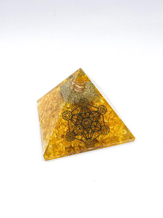 Citrine Orgone Pyramid (3.25 inches)