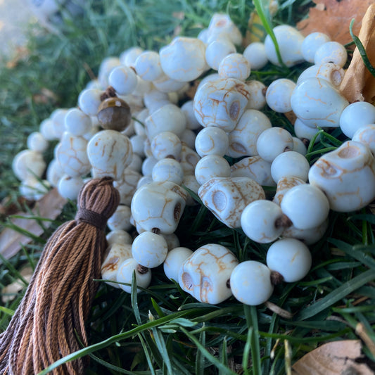 Kali Mala (Skulls) & White Turquoise